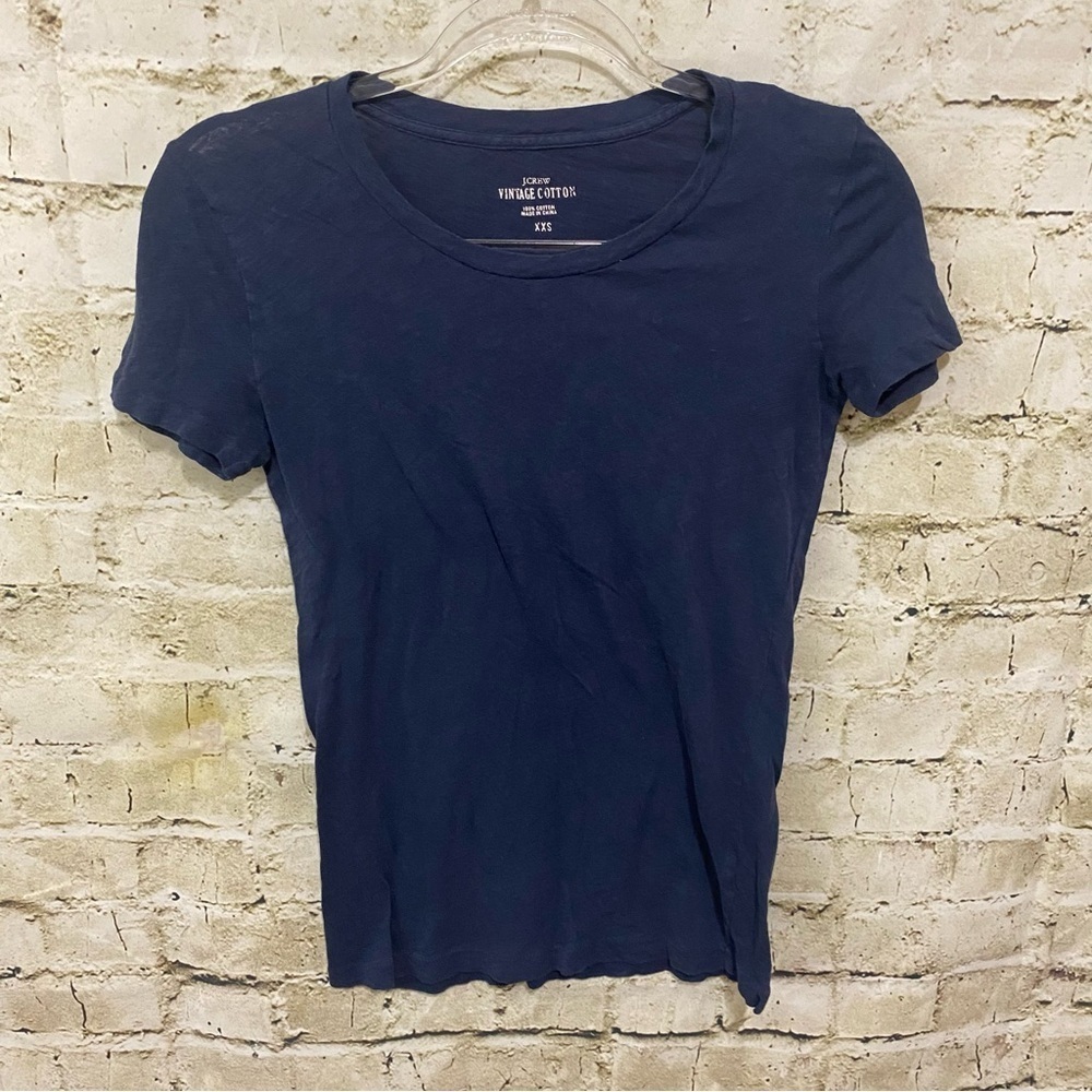 J Crew Blue Vintage Cotton Thin Short Sleeve T Shirt